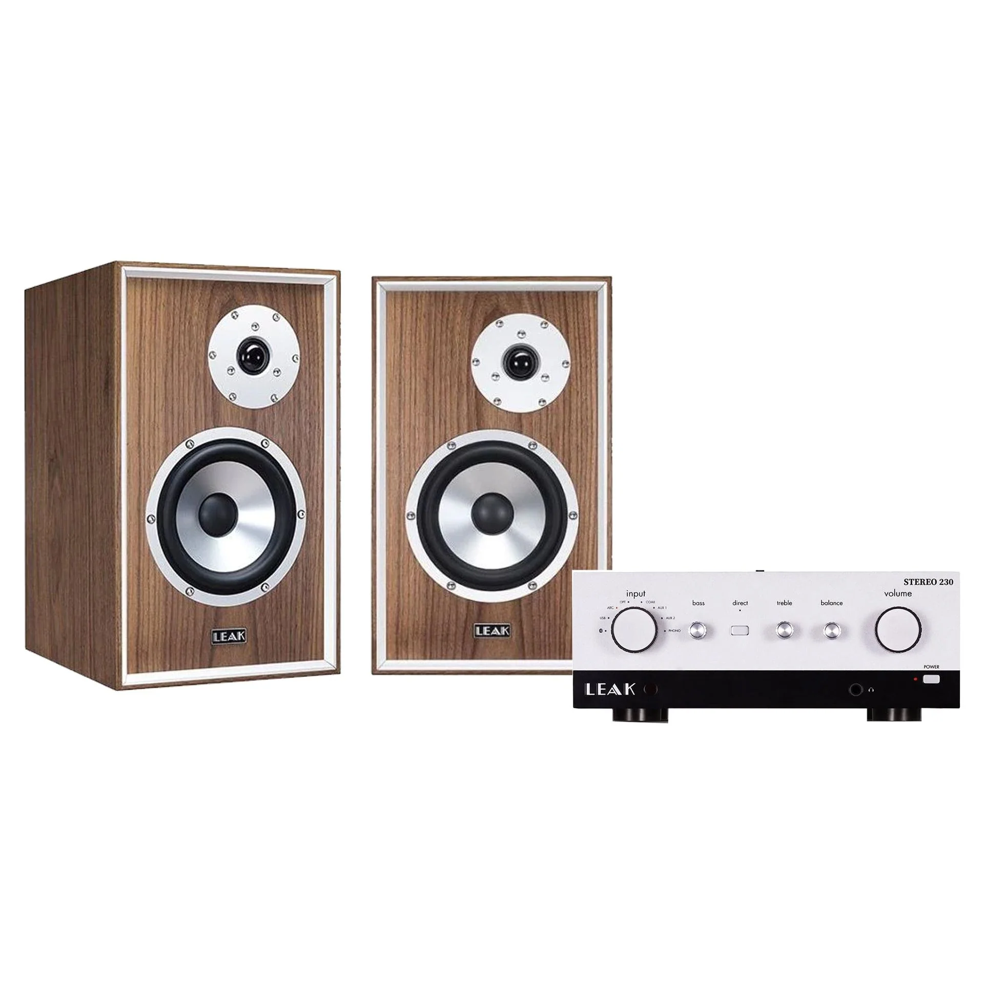 Leak HiFi System - Silver/ Walnut - Image 2